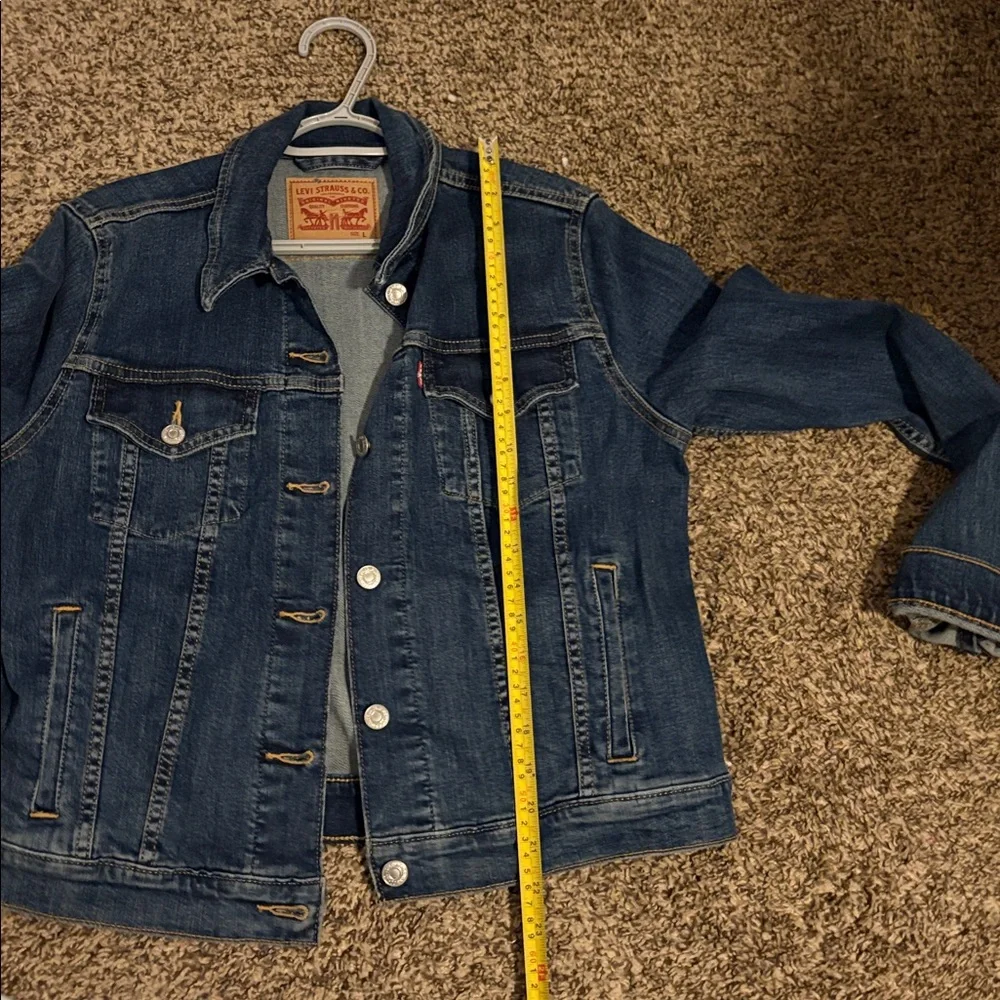 Levi's Dark Blue Denim Jacket Size L - Picture 9 of 12